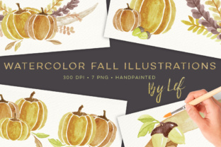 Fall Clipart Compositions Wreaths and Banners Graphics