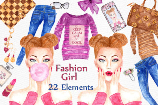 Fashion Girl Clipart for Illustrations