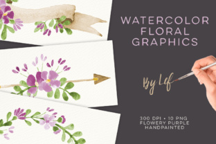 Floral Wedding Graphics Purple Clipart and Illustrations