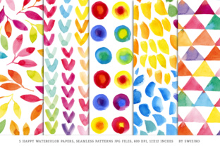Happy Watercolor Papers and Patterns