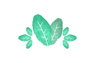 Pile of Green Leaf Watercolor Logo and Logos