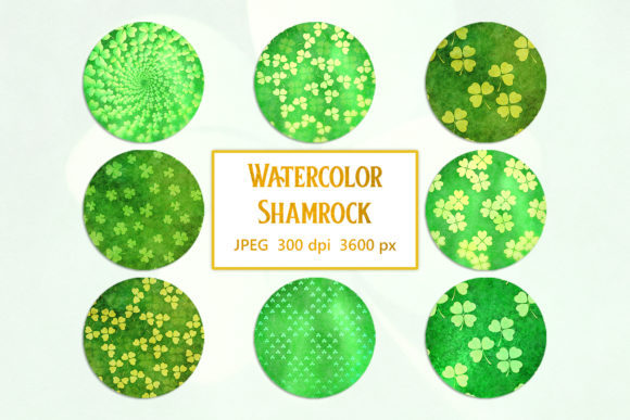 Shamrock Watercolor Backgrounds