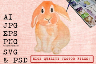 Simple Rabbit Watercolors and Illustrations