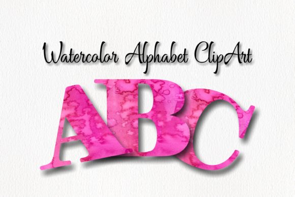 Watercolor Alphabet ClipArt for Crafts