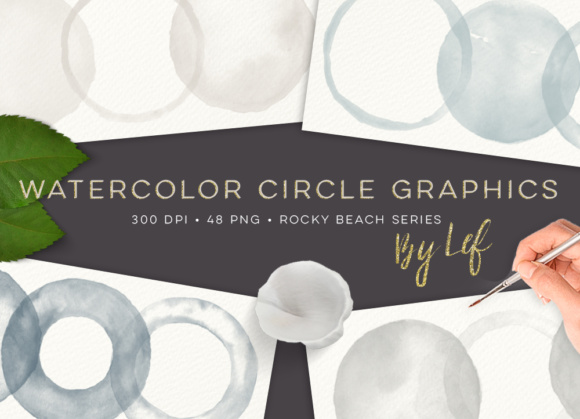 Watercolor Circles - Decorative Elements