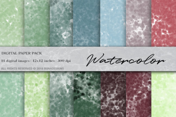 Watercolor Digital Papers and Textures