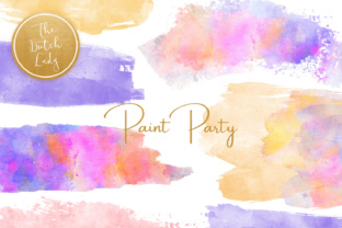 Watercolor Paint Party Clipart and Crafts