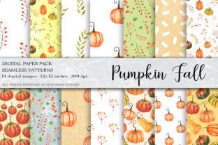 Watercolor Pumpkin Digital Paper